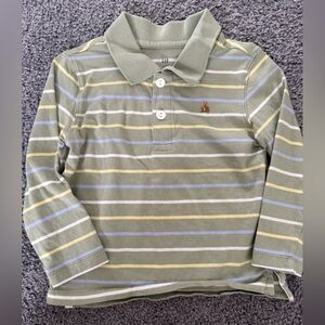 Baby Gap - 3years striped polo style long sleeve shirt